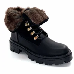 Montagne|Fourrure<svetonio - h.l calzature srl Bottines Ivoire Qbm229108-28 Cuir &amp; Daim Noir