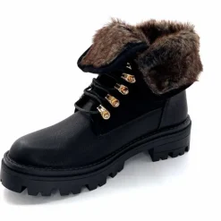 Montagne|Fourrure<svetonio - h.l calzature srl Bottines Ivoire Qbm229108-28 Cuir &amp; Daim Noir