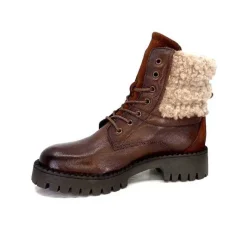 Montagne|Bottines<Ivoire0460a Bottines Ivoire Viyan Cuir Marron