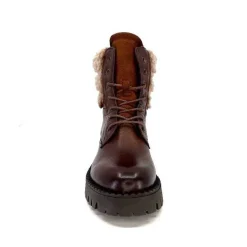 Montagne|Bottines<Ivoire0460a Bottines Ivoire Viyan Cuir Marron