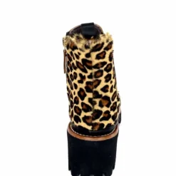 Animalier|Elégant<XSA Bottines Légère 9829 Cuir Camel Léo CamelLéopard