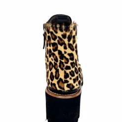 Animalier|Elégant<XSA Bottines Légère 9829 Cuir Noir Léo LéopardNoir