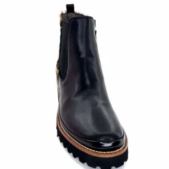 Animalier|Elégant<XSA Bottines Légère 9829 Cuir Noir Léo LéopardNoir