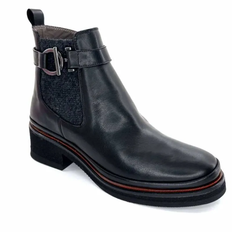 Bottines<XSA Bottines Légères 0180 Cuir Noir