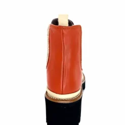 Bottines<XSA Bottines Légères 9176 Cuir Rouge Marron