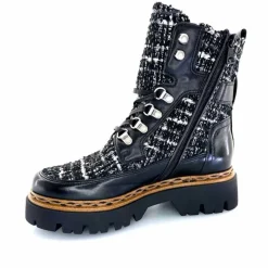 Montagne|Bottines<Mjus Bottines L43204 401 Cuir Textile Tweed Noir