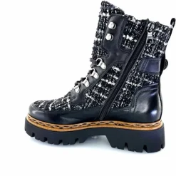 Montagne|Bottines<Mjus Bottines L43204 401 Cuir Textile Tweed Noir