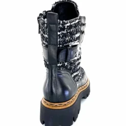 Montagne|Bottines<Mjus Bottines L43204 401 Cuir Textile Tweed Noir