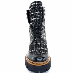 Montagne|Bottines<Mjus Bottines L43204 401 Cuir Textile Tweed Noir