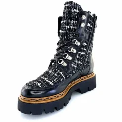 Montagne|Bottines<Mjus Bottines L43204 401 Cuir Textile Tweed Noir