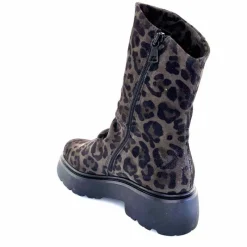 Animalier|Bottines<Mjus Bottines L44208 201 Daim Motif Léo Gris Marron