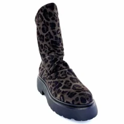 Animalier|Bottines<Mjus Bottines L44208 201 Daim Motif Léo Gris Marron