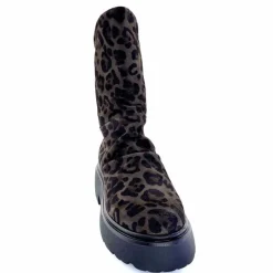 Animalier|Bottines<Mjus Bottines L44208 201 Daim Motif Léo Gris Marron