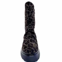 Animalier|Bottines<Mjus Bottines L44208 201 Daim Motif Léo Gris Marron