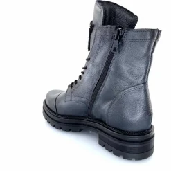 Rock|Fantaisie<Mjus Bottines M77277 301 Cuir Gris Métallique Bijoux Argent GrisMétal