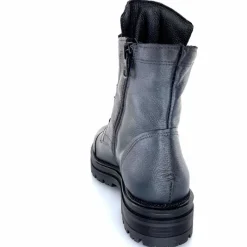 Rock|Fantaisie<Mjus Bottines M77277 301 Cuir Gris Métallique Bijoux Argent GrisMétal