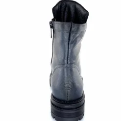 Rock|Fantaisie<Mjus Bottines M77277 301 Cuir Gris Métallique Bijoux Argent GrisMétal