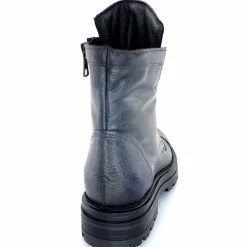 Rock|Fantaisie<Mjus Bottines M77277 301 Cuir Gris Métallique Bijoux Argent GrisMétal