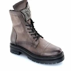 Rock|Fantaisie<Mjus Bottines M77277 301 Cuir Bronzo Bijoux Argent Marron