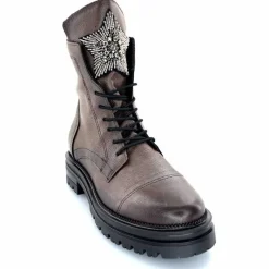 Rock|Fantaisie<Mjus Bottines M77277 301 Cuir Bronzo Bijoux Argent Marron