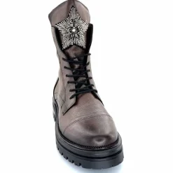 Rock|Fantaisie<Mjus Bottines M77277 301 Cuir Bronzo Bijoux Argent Marron
