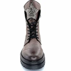 Rock|Fantaisie<Mjus Bottines M77277 301 Cuir Bronzo Bijoux Argent Marron