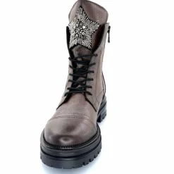 Rock|Fantaisie<Mjus Bottines M77277 301 Cuir Bronzo Bijoux Argent Marron