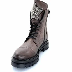 Rock|Fantaisie<Mjus Bottines M77277 301 Cuir Bronzo Bijoux Argent Marron