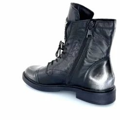 Rock|Fantaisie<Mjus Bottines T81209 201 Cuir Argent Noir