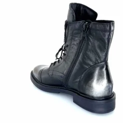 Rock|Fantaisie<Mjus Bottines T81209 201 Cuir Argent Noir