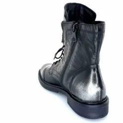 Rock|Fantaisie<Mjus Bottines T81209 201 Cuir Argent Noir