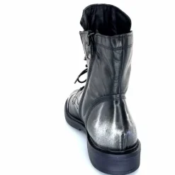 Rock|Fantaisie<Mjus Bottines T81209 201 Cuir Argent Noir