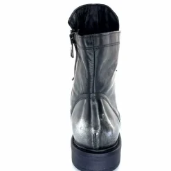 Rock|Fantaisie<Mjus Bottines T81209 201 Cuir Argent Noir