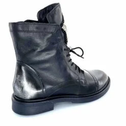 Rock|Fantaisie<Mjus Bottines T81209 201 Cuir Argent Noir