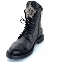 Rock|Fantaisie<Mjus Bottines T81209 201 Cuir Noir