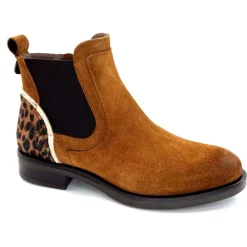 Animalier<MKD Bottines Dean Daim Marron
