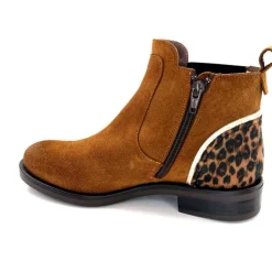 Animalier<MKD Bottines Dean Daim Marron