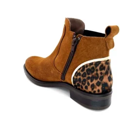 Animalier<MKD Bottines Dean Daim Marron