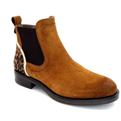Animalier<MKD Bottines Dean Daim Marron