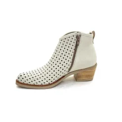 Bottines Eté<MKD Bottines Ferial Cuir Blanc Crème
