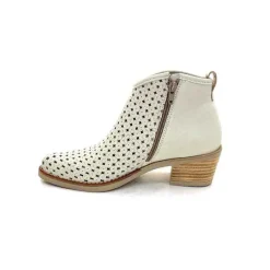 Bottines Eté<MKD Bottines Ferial Cuir Blanc Crème