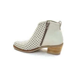Bottines Eté<MKD Bottines Ferial Cuir Blanc Crème