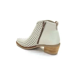 Bottines Eté<MKD Bottines Ferial Cuir Blanc Crème