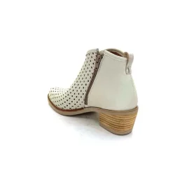 Bottines Eté<MKD Bottines Ferial Cuir Blanc Crème