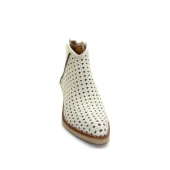 Bottines Eté<MKD Bottines Ferial Cuir Blanc Crème