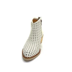 Bottines Eté<MKD Bottines Ferial Cuir Blanc Crème