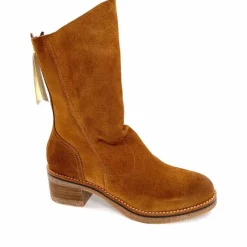 Talon|Féminin<MKD Bottines Jazon Daim Marron