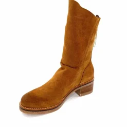 Talon|Féminin<MKD Bottines Jazon Daim Marron