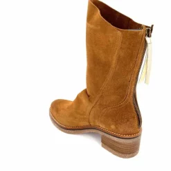 Talon|Féminin<MKD Bottines Jazon Daim Marron