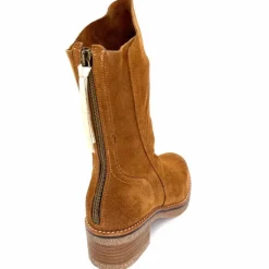 Talon|Féminin<MKD Bottines Jazon Daim Marron